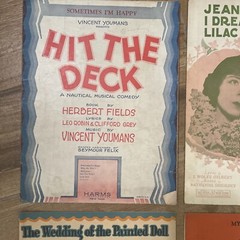 Lot Of 4 Antique Sheet Music Show Tunes Dated Late 1920s Used And Show Wear