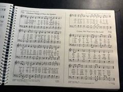 1989 United Methodist Hymnal Deluxe Keyboard Edition Blue Spiral Piano Organ