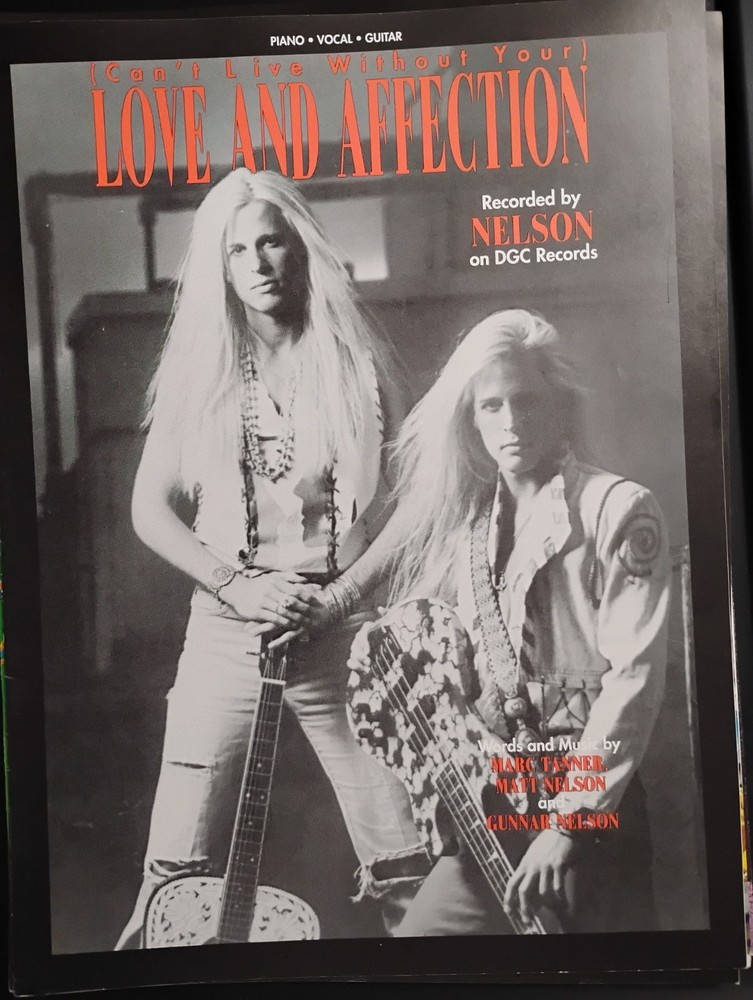 Vtg Nelson I Can&rsquo;t Live Without Your Guitar Vocal Song Sheet Music Rare Chords