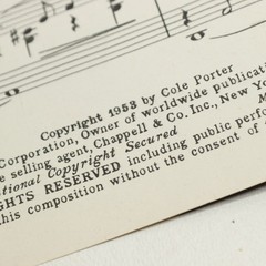 I Love Paris Can-Can Piano Voice Sheet Music Cole Porter 1953