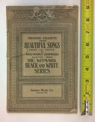 Witmark Black & White Series Thematic Excerpts Samples 1918 Antique Sheet Music