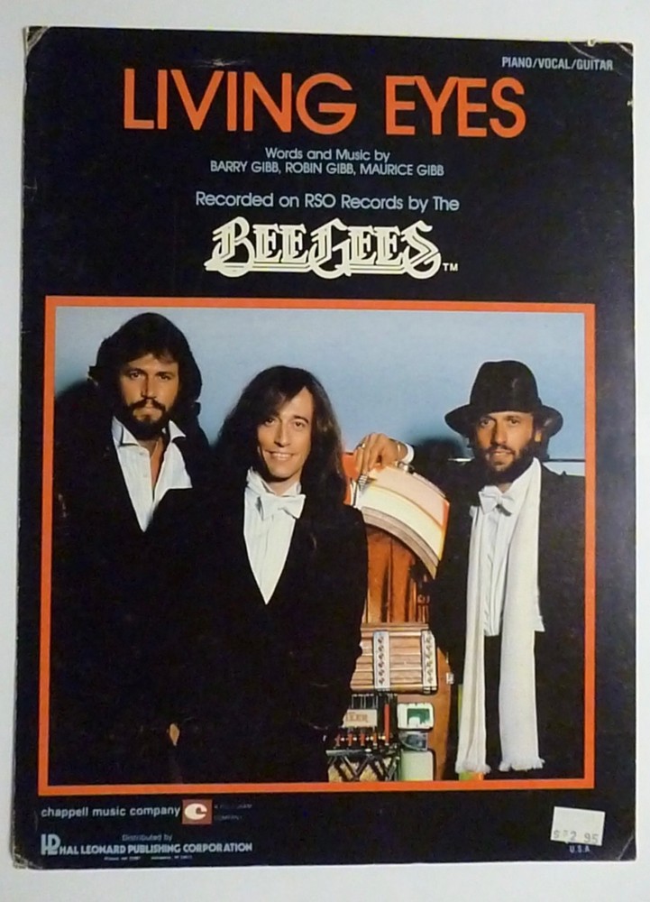 LIVING EYES Sheet Music THE BEE GEES Barry Robin Maurice Gibb 1981