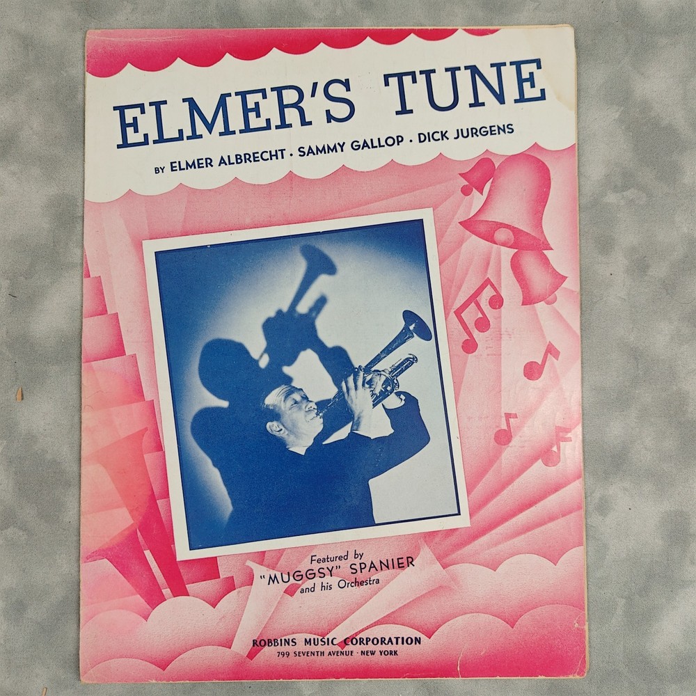 Vintage 1941 Robbins Elmer&rsquo;s Tune Sheet Music 🎺 Jazz Swing Muggsy Spanier