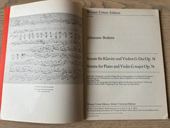 BRAHMS SONATA FOR PIANO & VIOLIN OP 78 URTEXT SHEET MUSIC BOOK (1973) AUSTRIA
