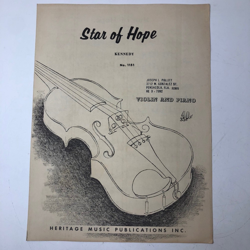 Star of Hope Kennedy for Violin & Piano Sheet Music Heritage Publications