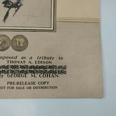 Thomas A Edison Miracle Man 1929 Advertising GraybaR Electric Co Sheet Music