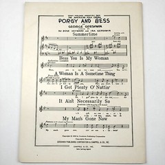 1959 Porgy and Bess Vocal Selections From PB 46 Pages Sidney Portier