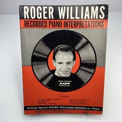 Roger Williams Recorded Piano Interpretations Songbook 1962 Robbins Music Co.