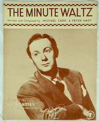 The Minute Waltz by Carr & Hart Piano Vocal Sheet Music Dick James Vintage Score