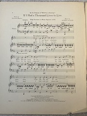 1908 IF I HAD A THOUSAND LIVES TO LIVE Sheet Music by Solman, Maguire HIGH Voice
