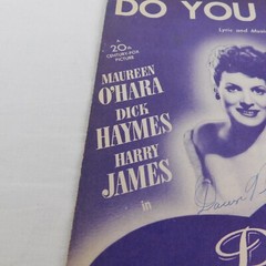 Vintage Sheet Music Do You Love Me Harry Ruby 20th Century Fox 1946 O&rsquo;Hara James