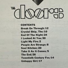 The Doors Songbook 1967 Nipper Music Company