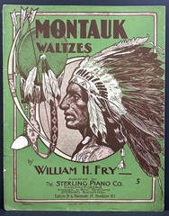 1904 « MONTAUK WALTZES » SHEET MUSIC – NATIVE AMERICAN INDIAN ART COVER LARGE SIZE