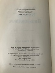 1963 Songs For Swinging Housemothers by Frank Lynn Paperback. Ex Library Book.