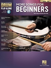 More Songs for Beginners Drum Play-Along Vol 52 Sheet Music Book Online Audio