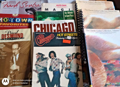11 SONGBOOK LOT: CHICAGO(BAND) JAZZ SINATRA SAX DESMOND GUITAR PAPERBACK BOOKS