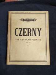 Vintage Carl Czerny School Of Velocity Opus 299 For Piano Edition Peters No 2411