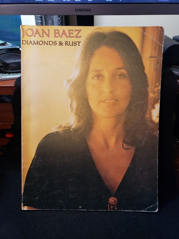 Vintage Joan Baez Diamonds & Rust Sheet Music Song Book 1975 Folk Pop Piano