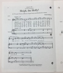 Heigh The Holly SA Chorus Mixed Voices Keyboard Guitar Sheet Music ECS Pub