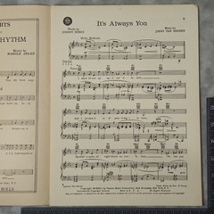 1941 It&rsquo;s Always You Sheet Music Frank Sinatra Cover Burke Van Heusen Famous NY