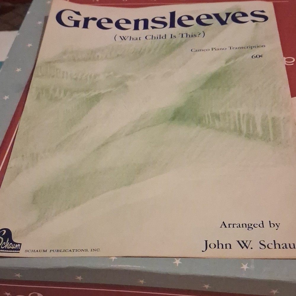 Schaum Greensleeves (What Child Is This?) Piano Solo Sheet Music Intermediate
