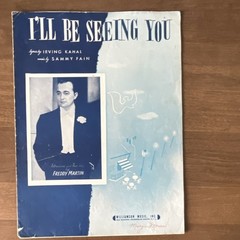 I&rsquo;ll Be Seeing You Piano Guitar Sheet Music Williamson Music Inc Easy Listening