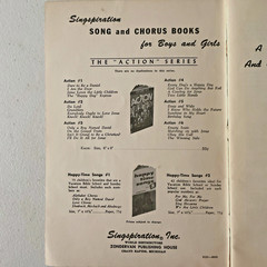 Action, Vol. 1 & 2 Songs for Boys and Girls Staple Bound 1944 by Alfred B. Smith