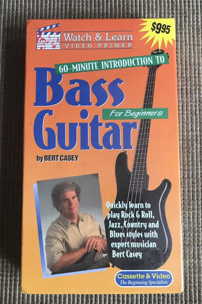 60-MINUTE INTRODUCTION TO BASS GUITAR-BEGINNERS-CASSETTE/VIDEO/VHS-SEALED-NEW!!