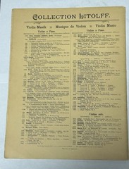 Ferdinand David Konzertino No 1 Op 3 Violin Piano Litolff Germany