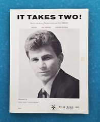 It Takes Two 1965 BOBBY RYDELL On Capitol ORGAN/GUITAR Sheet Music!