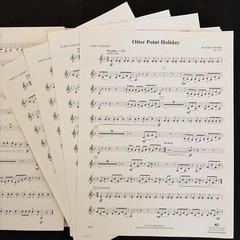Otter Point Holiday Robert Sheldon Concert Band Score Parts Grade 4 Alfred