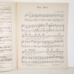 Vintage 1927 Blue Skies Sheet Music Standard Edition by Irving Berlin