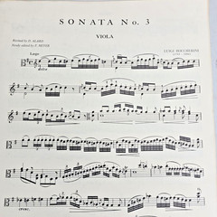Boccherini Sonata No. 3 In G Major Viola Piano International Music Co Vintage