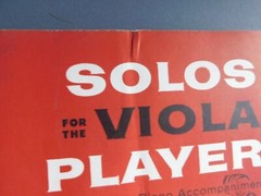 Solos for the Viola Player: with Piano Accomp – Doktor – 1959 songbook sheet mus