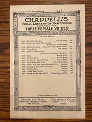 Young And Foolish Chappell&rsquo;s Vocal Library Part Songs Three Female Voices 1955