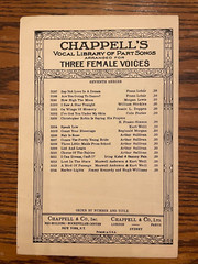 April In Portugal Sheet Music Chappell&rsquo;s Vocal Library Three Female Voices 1953