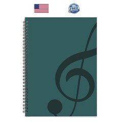 Blank Sheet Music Composition Manuscript Staff Paper Art Music Notebook Black…