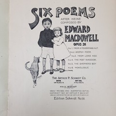 Six Poems After Heine Edward MacDowell Opus 31 1901 Piano Sheet Music