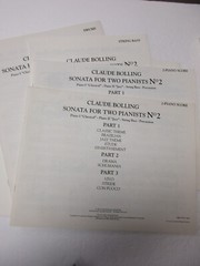 Claude Bolling Sonata for Two Pianists No 2 Piano String Bass Drums Sheet Music