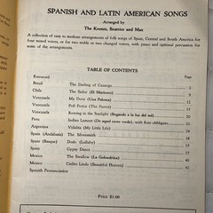 Vintage Songbook Sheet Music Spanish & Latin American Songs 1942 Krone Neil Kjos