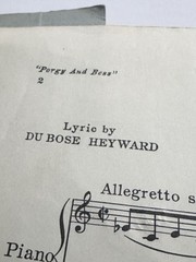 1935 Porgy and Bess SUMMERTIME Sheet Music George Gershwin A Minor/B Minor