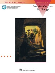 Favorite German Art Songs Vol 1 Low Voice Vocal Sheet Music Book & Online Audio