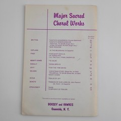 Missa Brevis Kodaly Choral Music Songbook, Boosey & Hawkes, Vtg Music Book #SM4