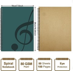 Blank Sheet Music Composition Manuscript Staff Paper Art Music Notebook Black…
