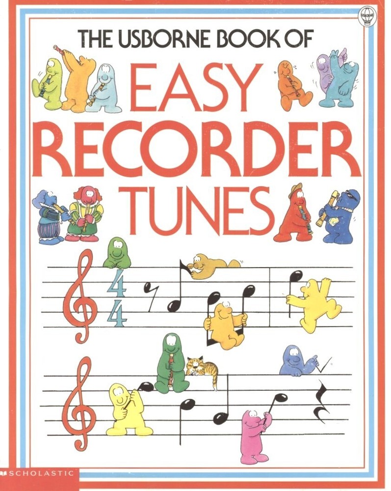 The Usborne Book of EASY RECORDER TUNES – Philip Hawthorn /Jenny Taylor – 1989
