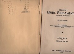 Vintage 1936 Robinson’s Music Fundamentals Reference Work Book Scales Rhythms