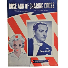 Rose Ann of Charing Cross Sheet Music 1942 Piano Lyrics Chords Goell Wayne Vtg