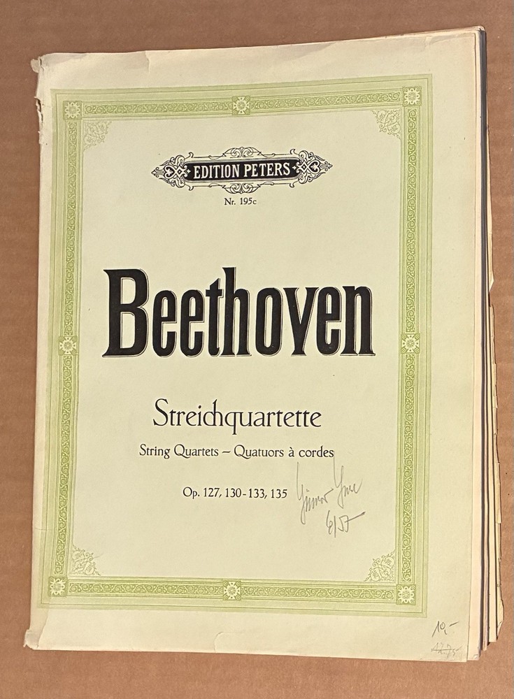 Beethoven Streichquartette Vol III Edition Peters 195c Op. 127, 130-133, 135