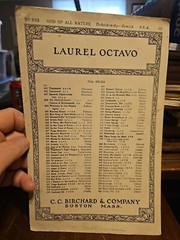 Vintage Sheet Music -God of All Nature – Laurel Octavo 1914 C.C. Birchard & Co