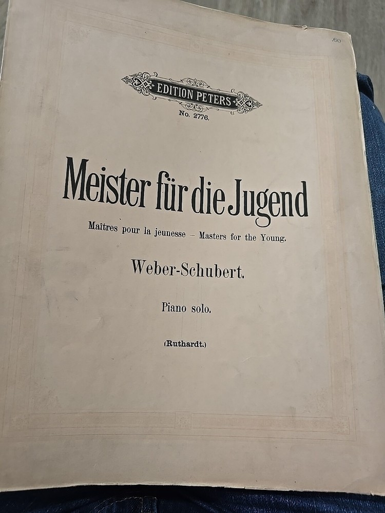 Edition Peters No 2776 Meister fur die Jugend Sheet Music Weber- Schubert G329